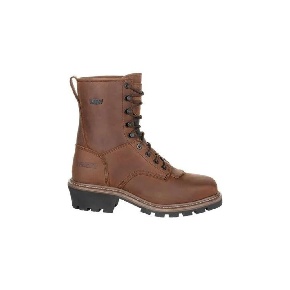 Rocky Square Toe Logger Composite Toe Waterproof Work Boot from Columbia Safety